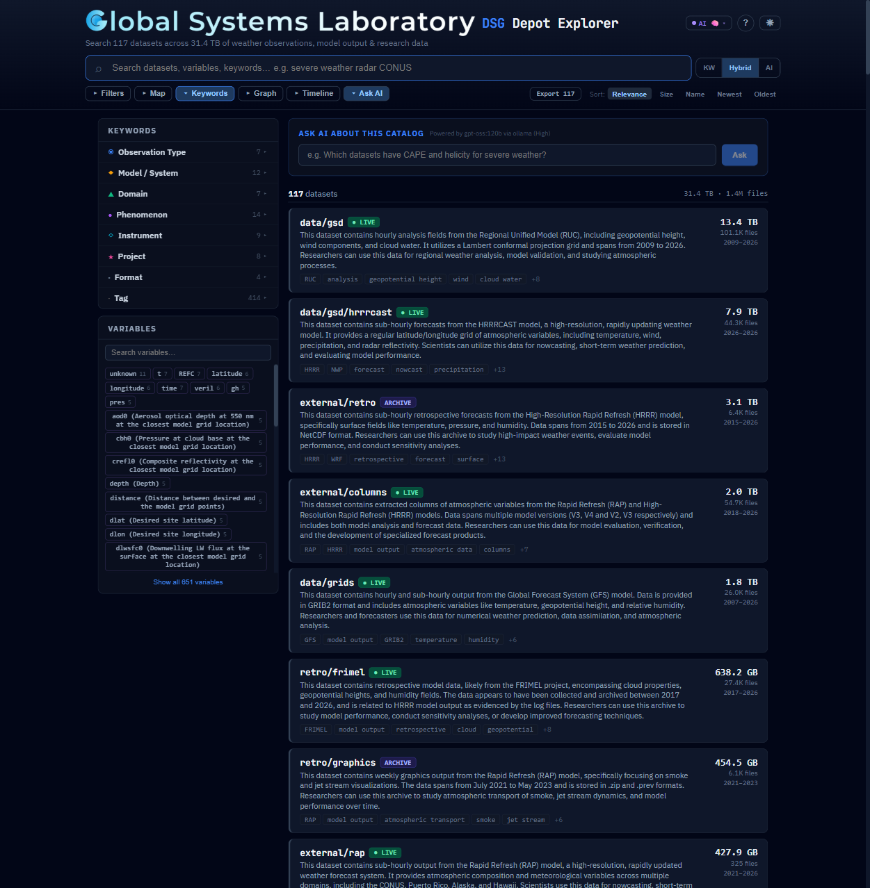Data Depot Explorer screenshot